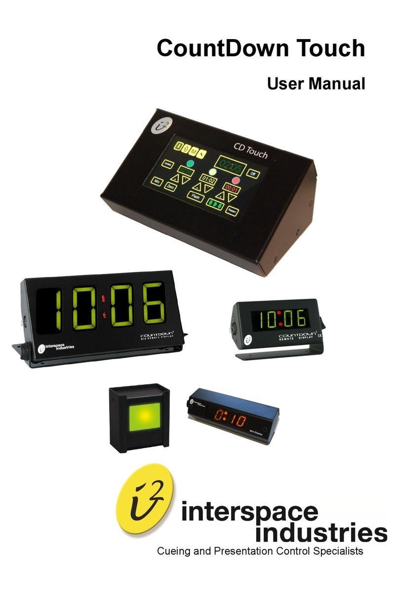 Interspace Industries CountDown Touch user manual Interspace Industries CountDown Touch user manual