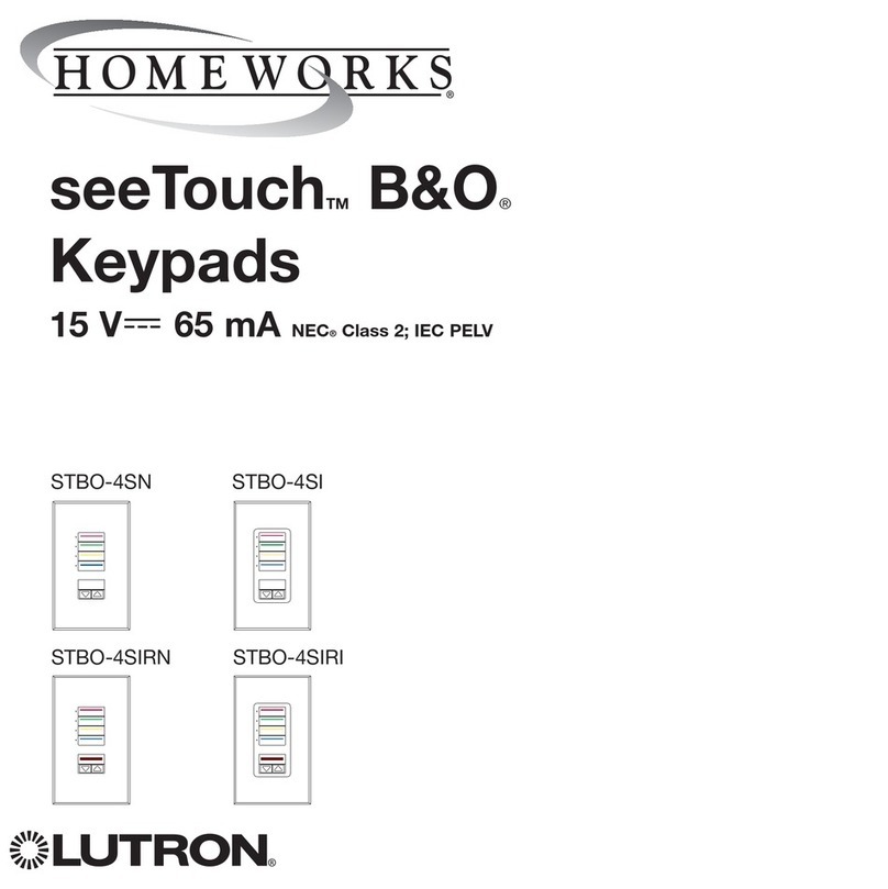 Lutron Electronics STBO-4SN User manual