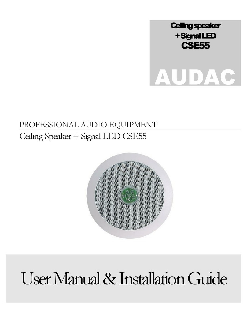 AUDAC CSE55 Installation and operating instructions
