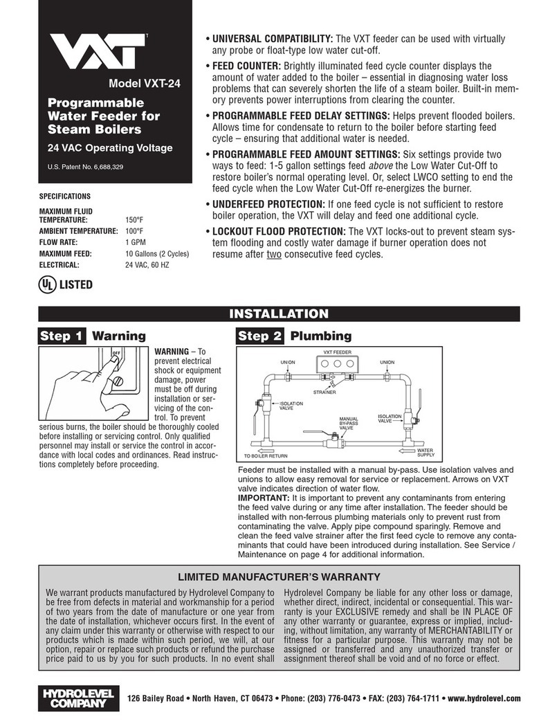 Hydrolevel VXT-24 instructions