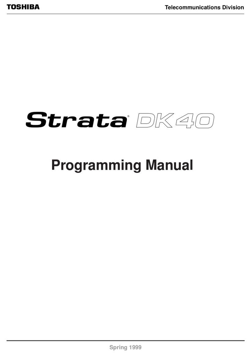 Toshiba Strata AirLink DK40 Programming manual
