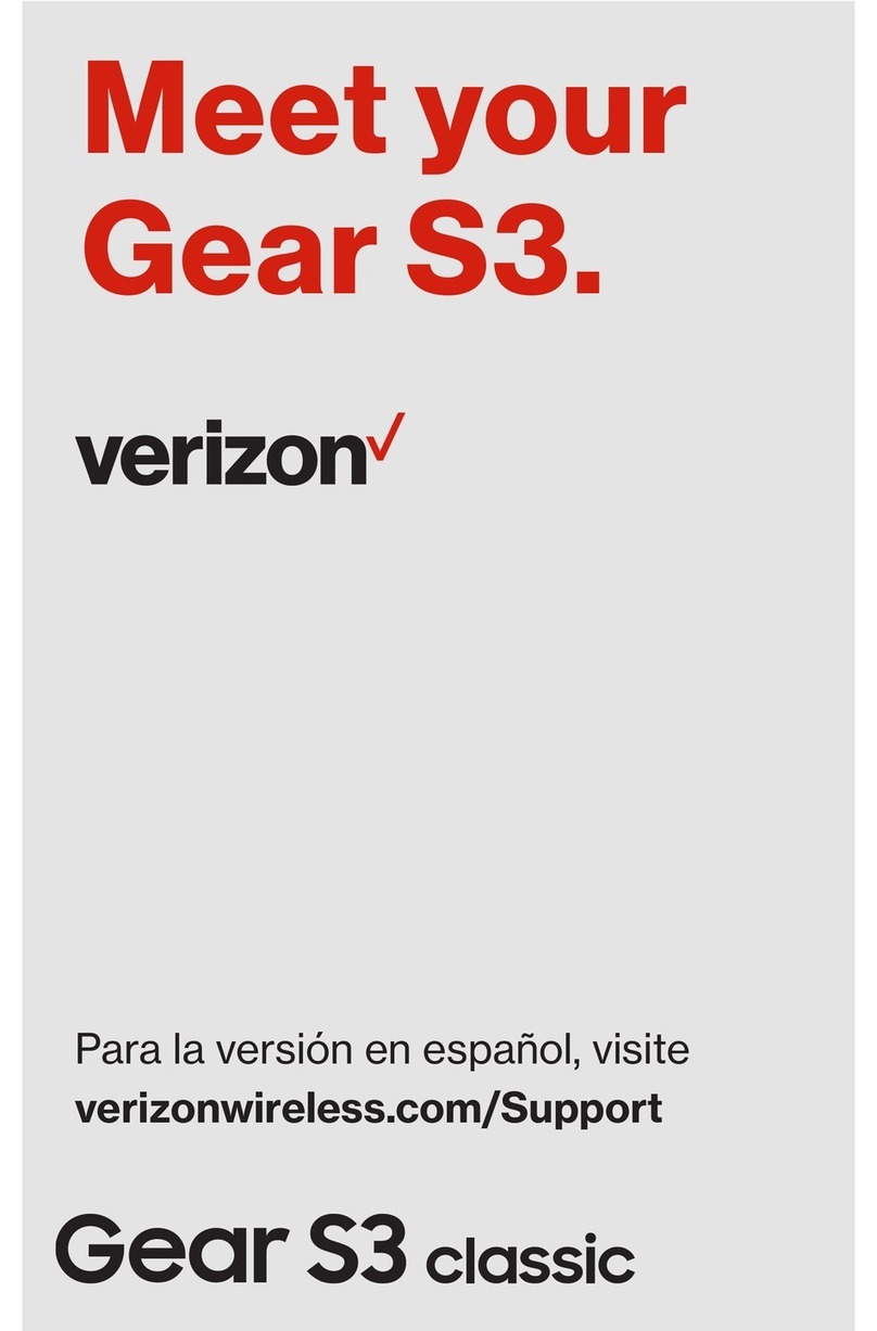 Samsung VERIZON Gear S3 CLASSIC Quick reference guide