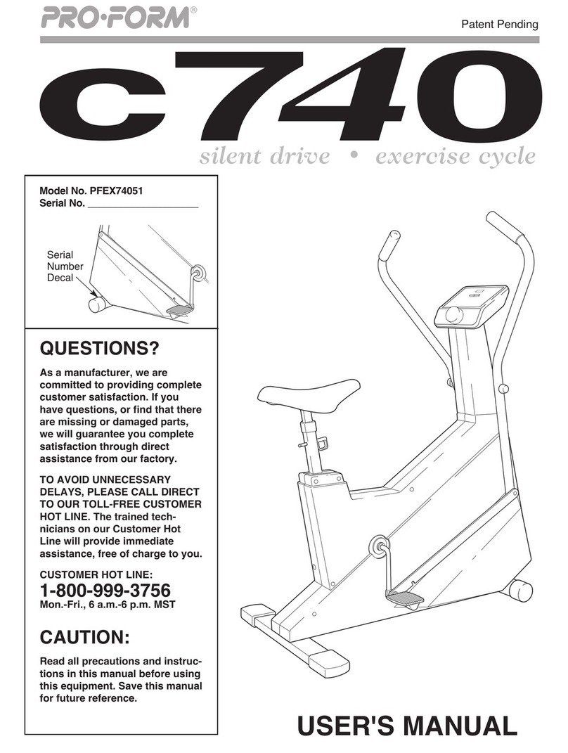 Pro-Form c740 User manual