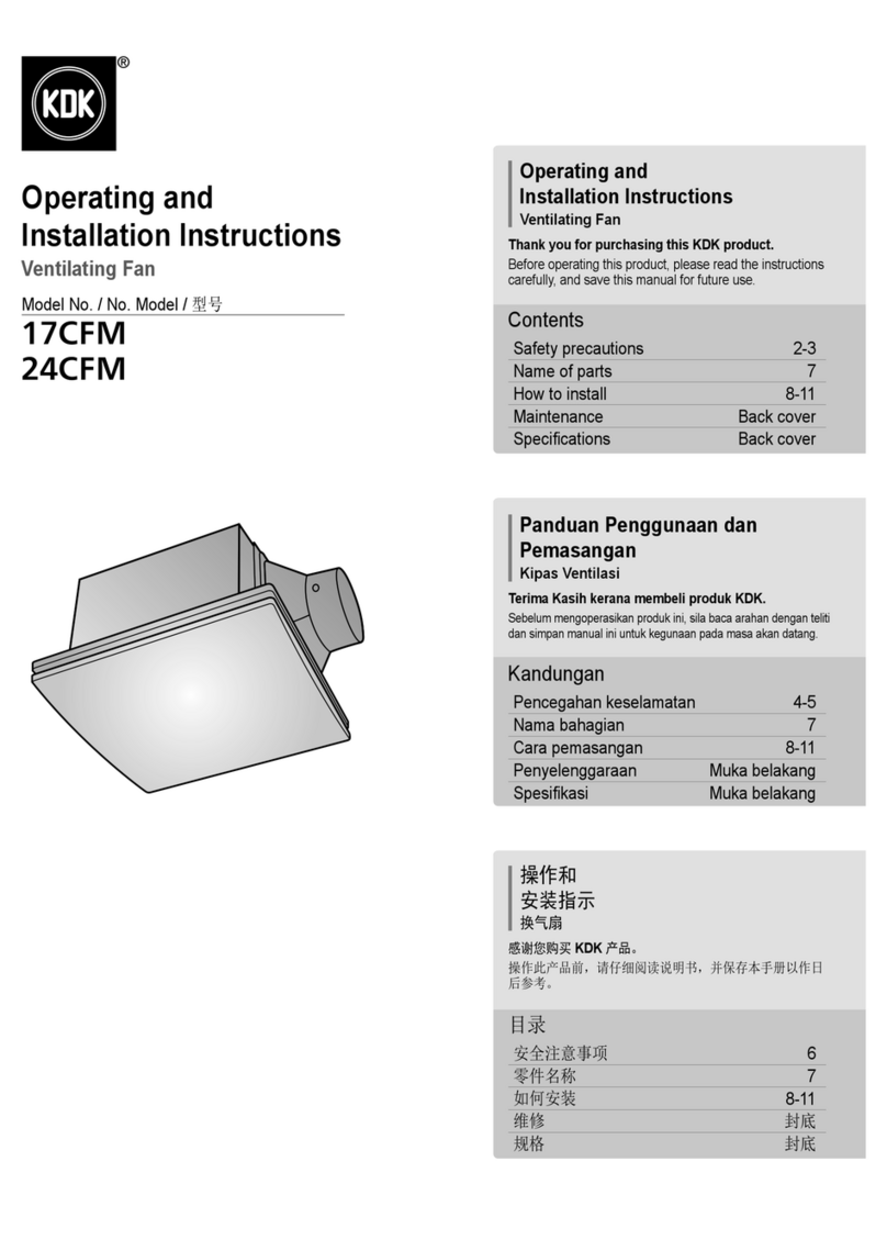KDK 24CFM User manual