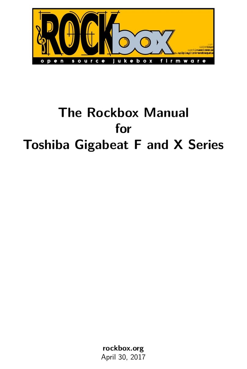 Toshiba Gigabeat F User manual