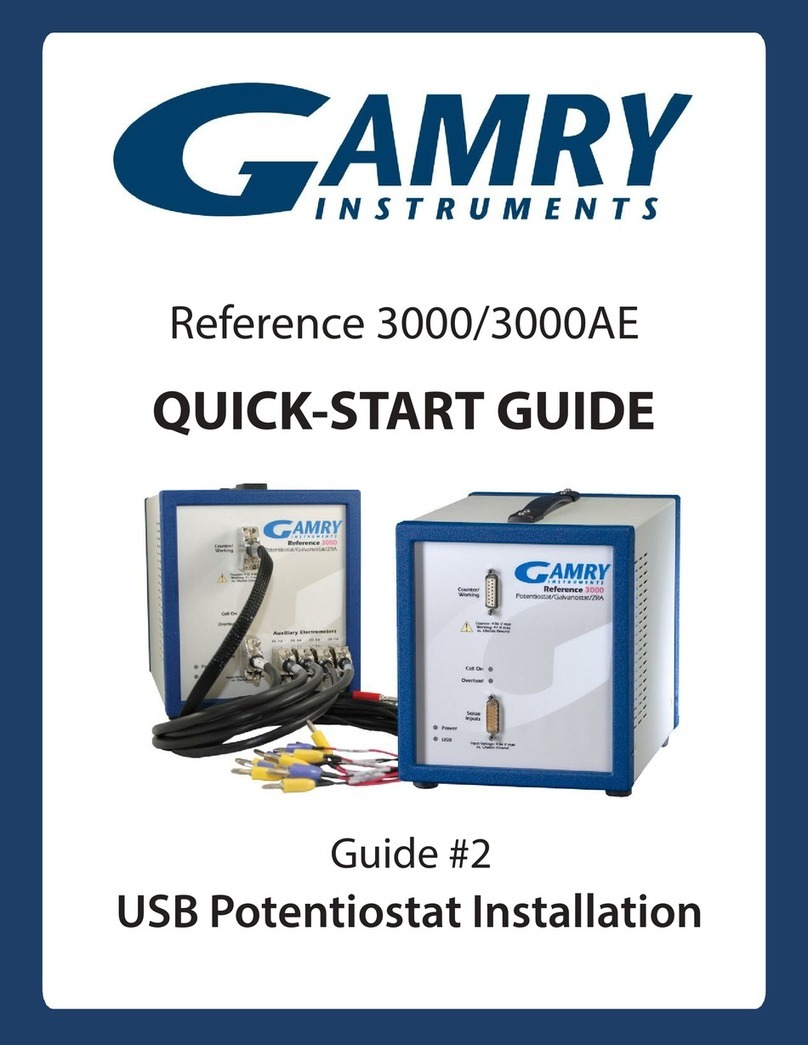 Gamry Reference 3000 User manual