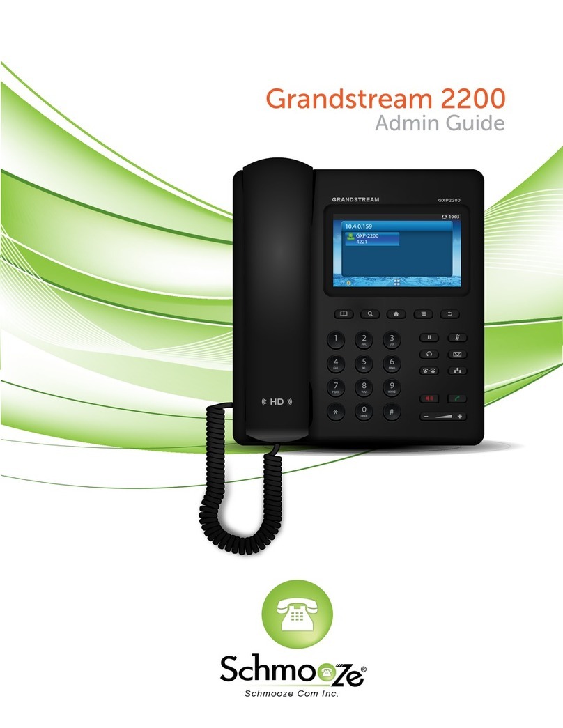 Schmooze GRANDSTREAM 2200 Admin guide