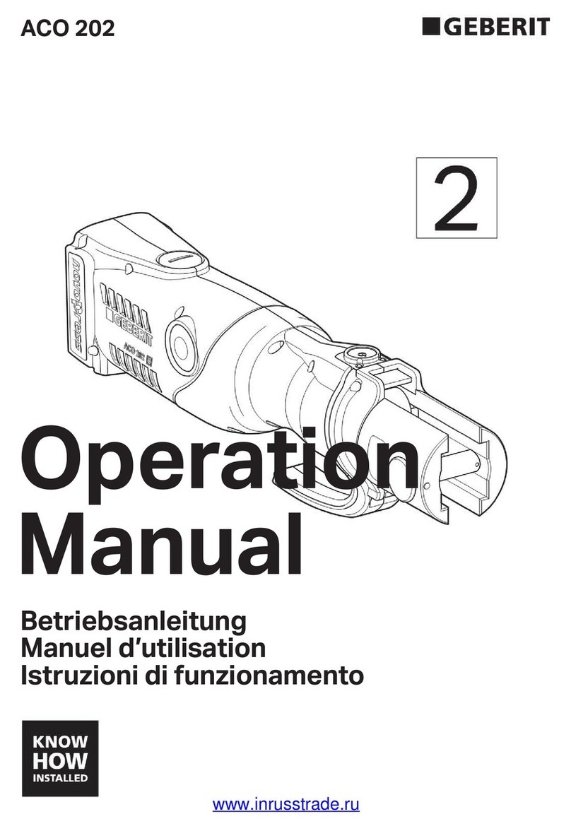 Geberit ACO 202 Operation manual
