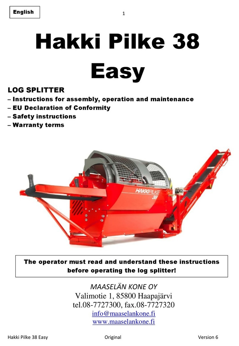 Maaselan Kone hakki pilke 38 easy TR Instructions for assembly maintenance and use