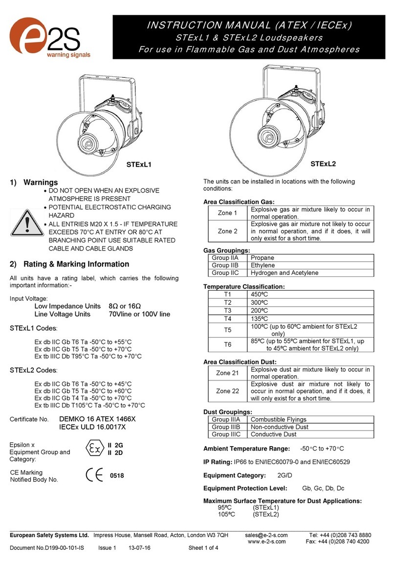 E2S STExL1R008 instruction manual