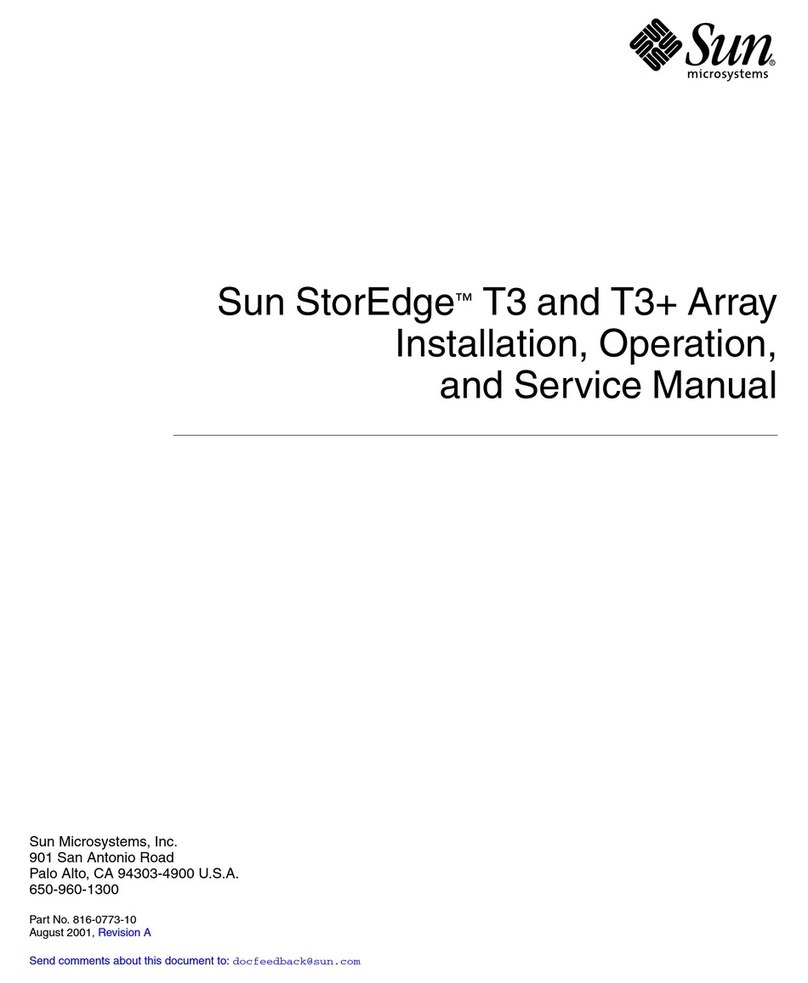 Sun Microsystems Sun StorEdge T3 Installation, operation and service manual