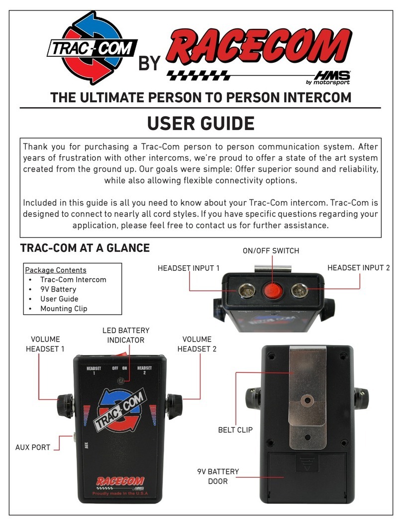 Racecom Trac-Com user guide
