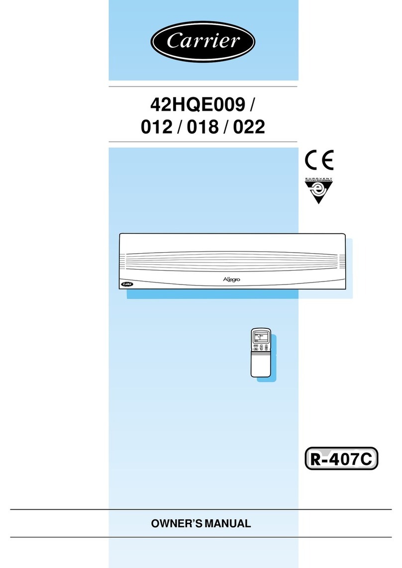 Carrier 42HQE018 User manual