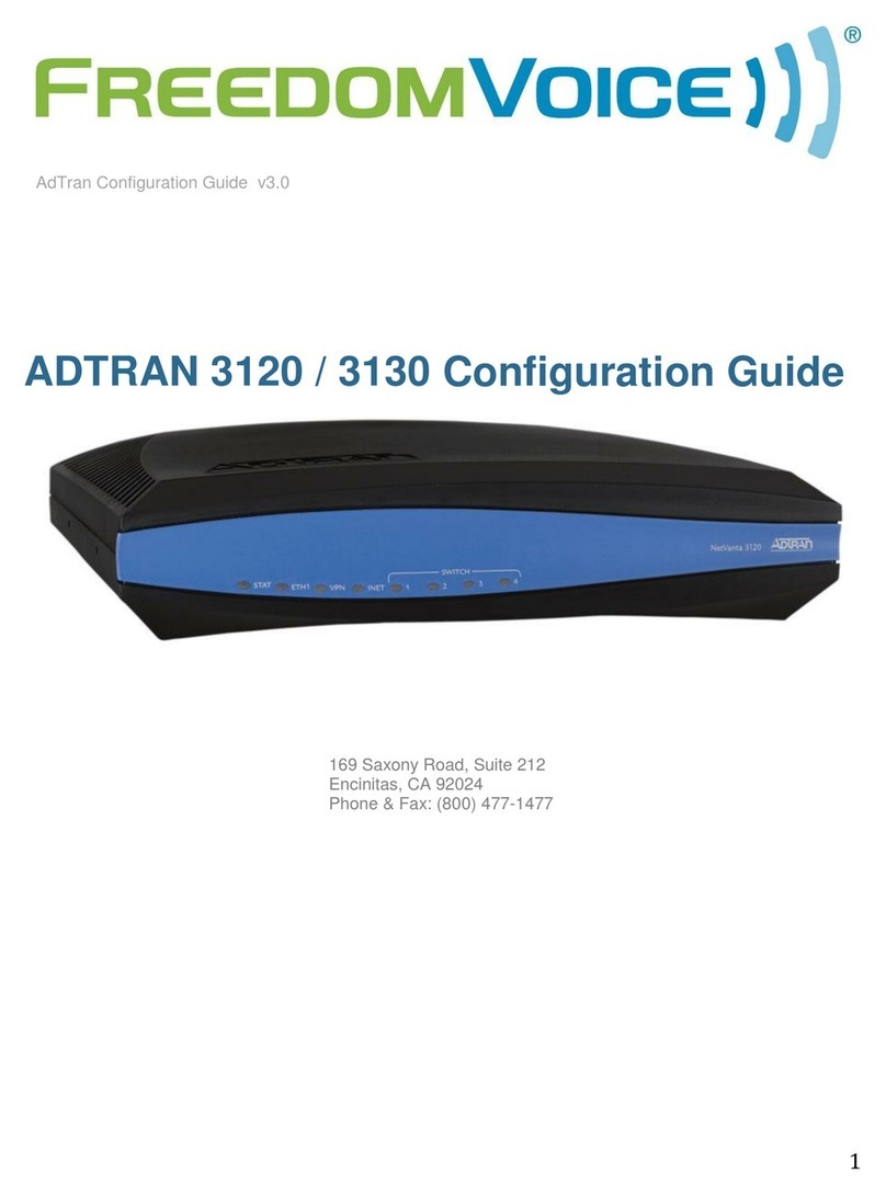 FREEDOM VOICE ADTRAN 3120 Configuration guide