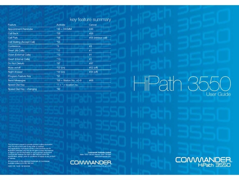 Commander HiPath 3550 user guide