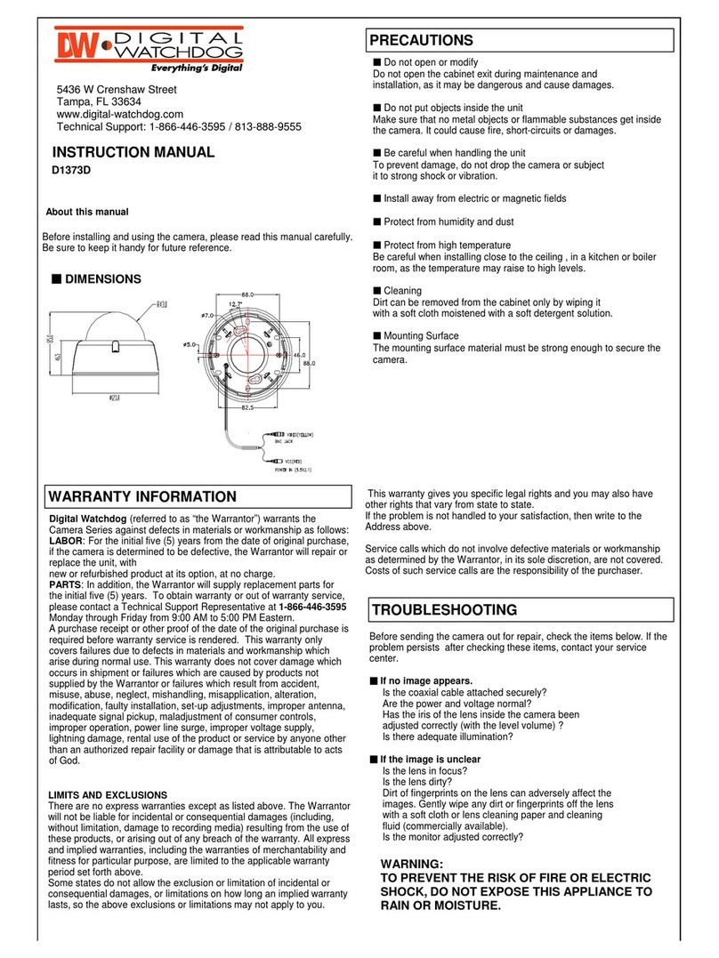 Digital Watchdog D1373D User manual Digital Watchdog D1373D User manual