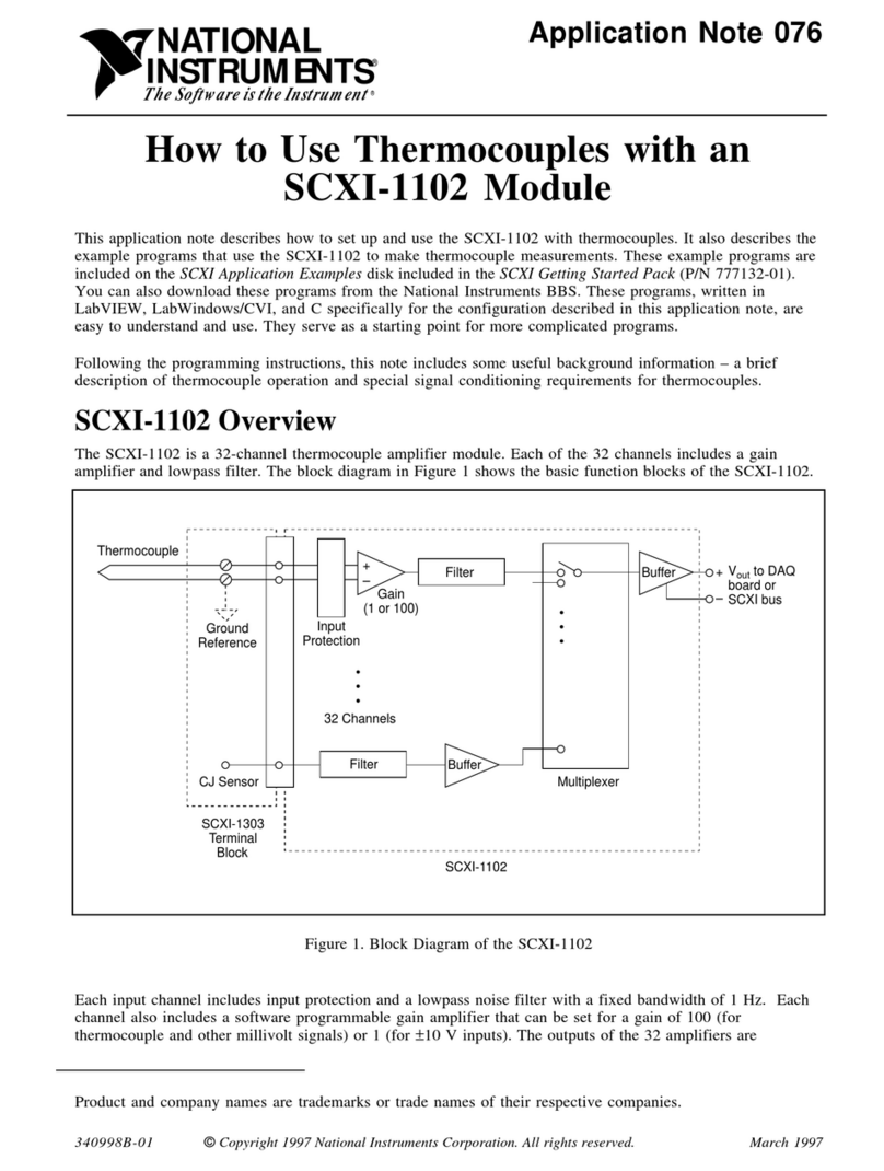 National Instruments SCXI SCXI-1102 Installation and operating instructions