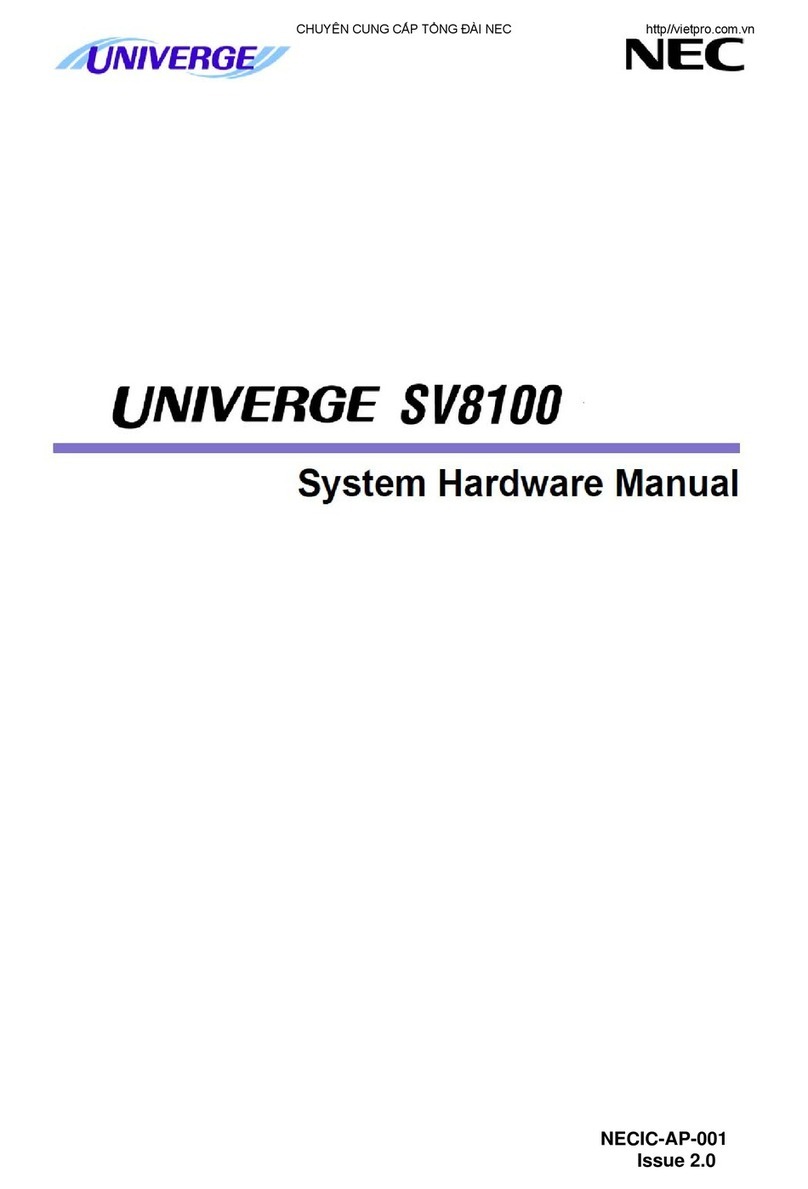 NEC Univerge SV8100 User guide NEC Univerge SV8100 User guide