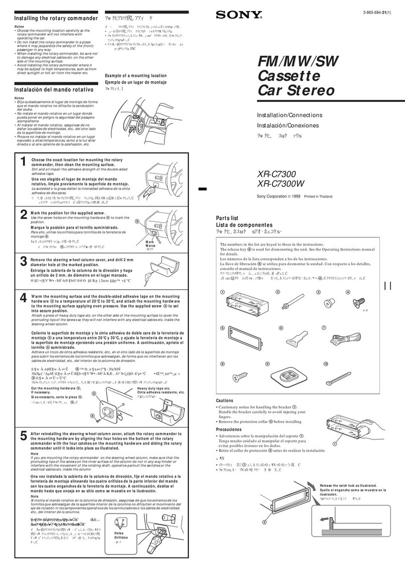 Sony XR-C7300 User manual