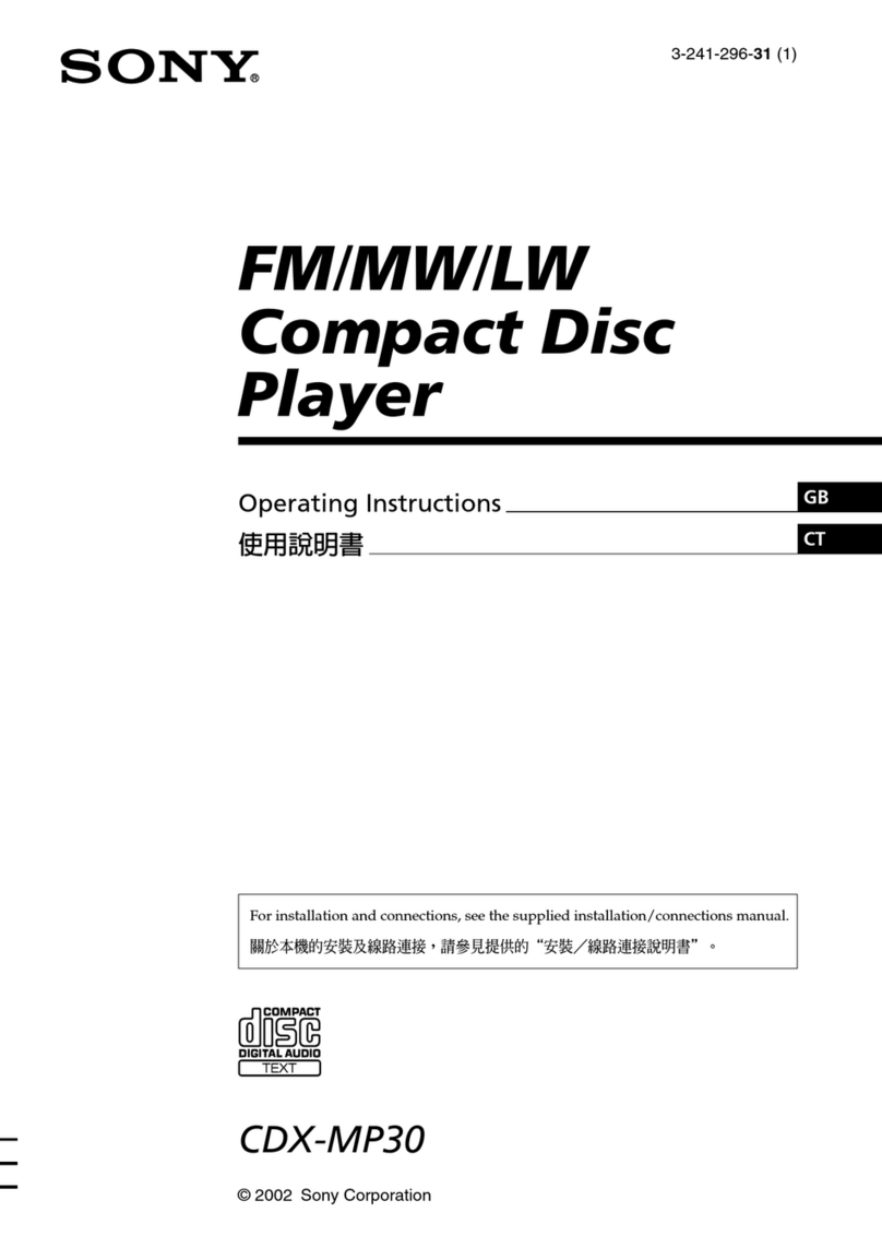 Sony CDX-MP30 User manual