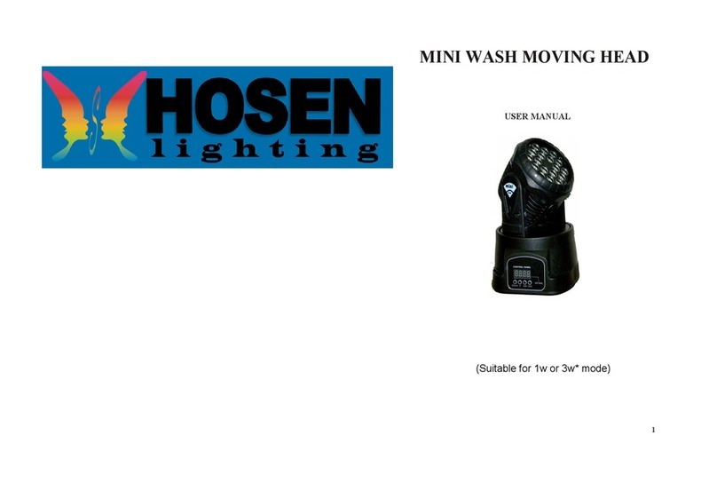Hosen MINI WASH MOVING HEAD user manual