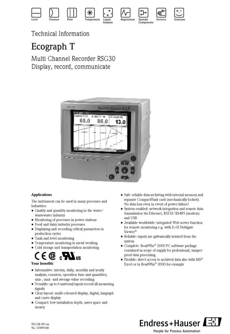 Endress+Hauser Ecograph T Manual