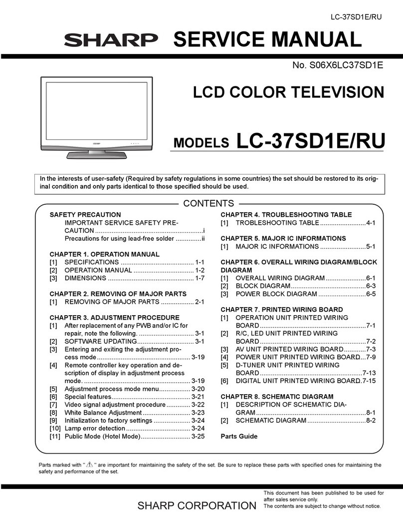 Sharp LC-37SD1E User manual