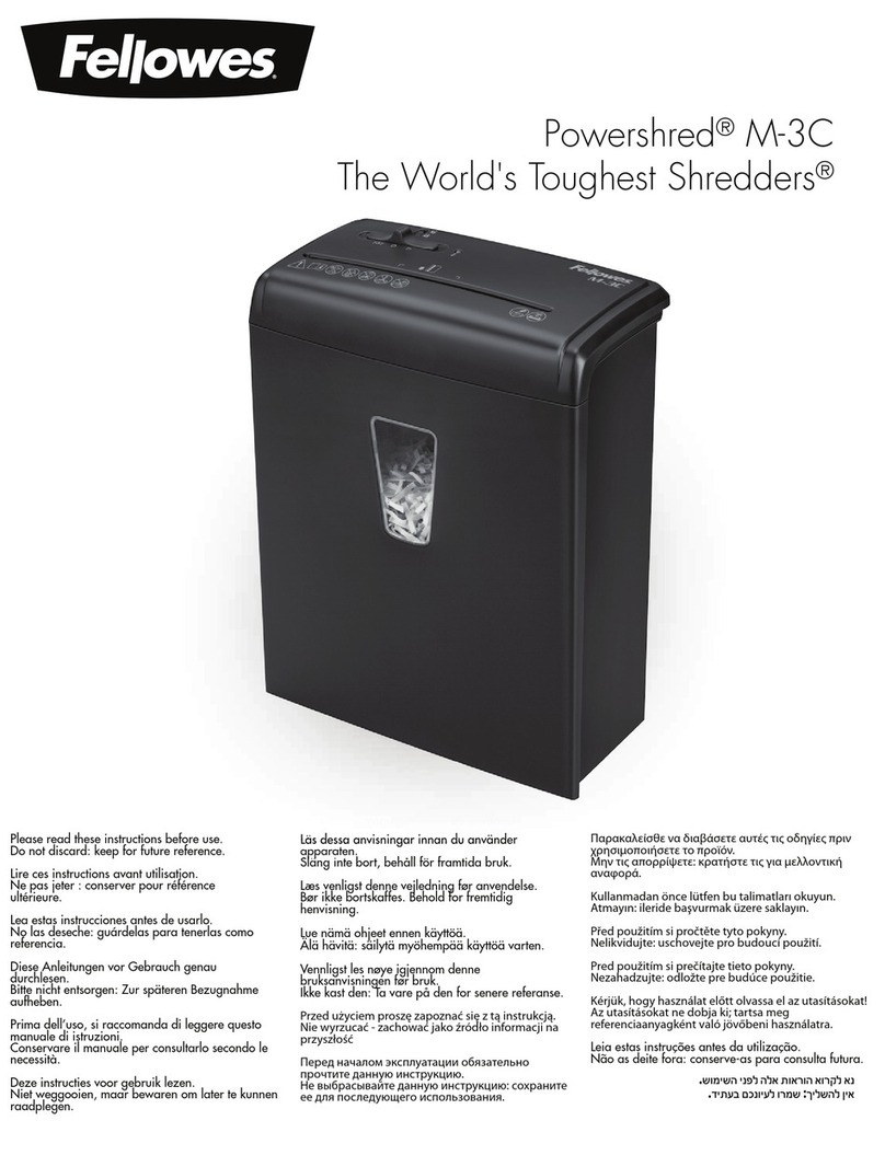 Fellowes Powershred M-3C User manual