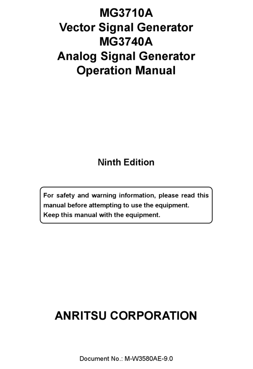 Anritsu MG3710A Operation manual