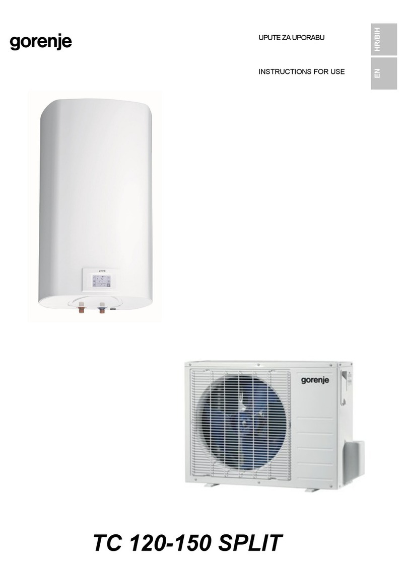 Gorenje TC 120-150 SPLIT User manual