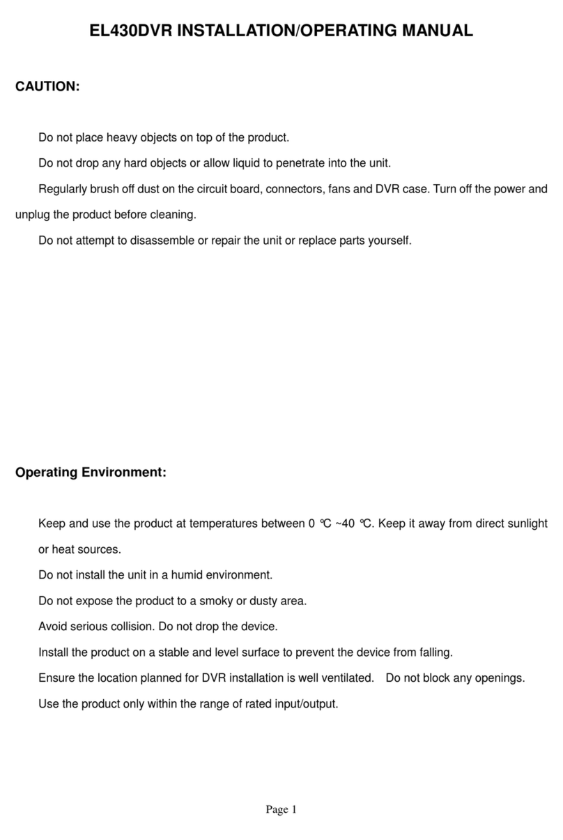 ELRO EL430DVR Installation & operating manual