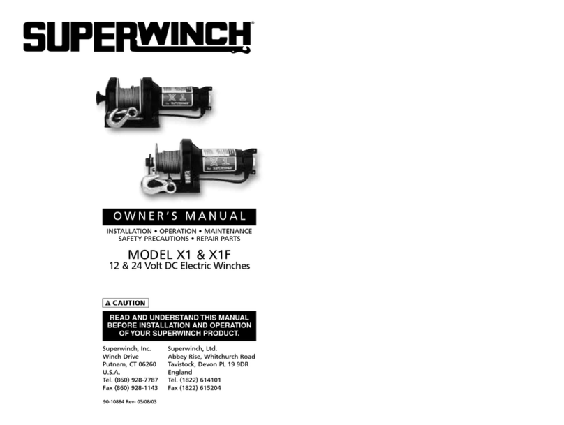 Superwinch X1 owner's manual