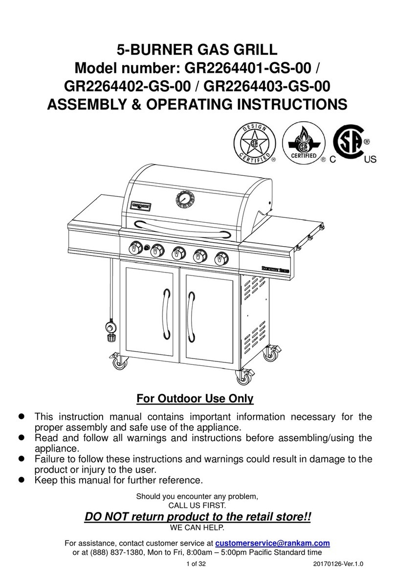 Rankam GR2264401-GS-00 Assembly & operating instructions