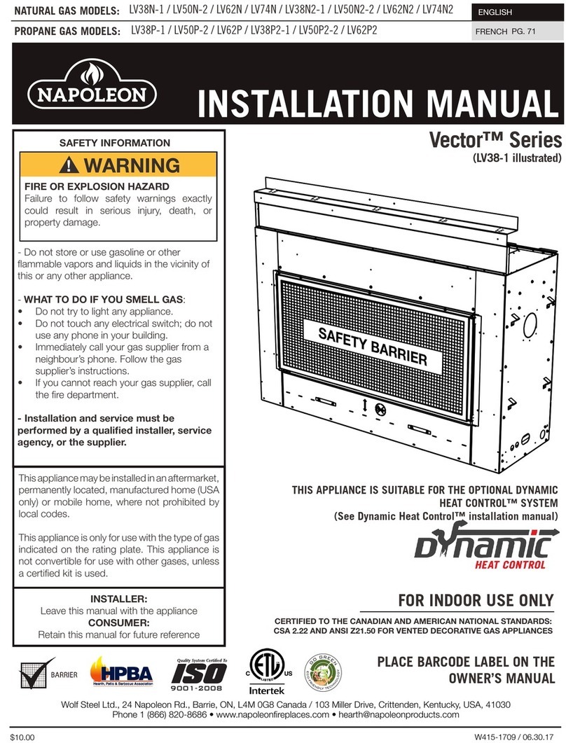 Napoleon LV38N-1 User manual