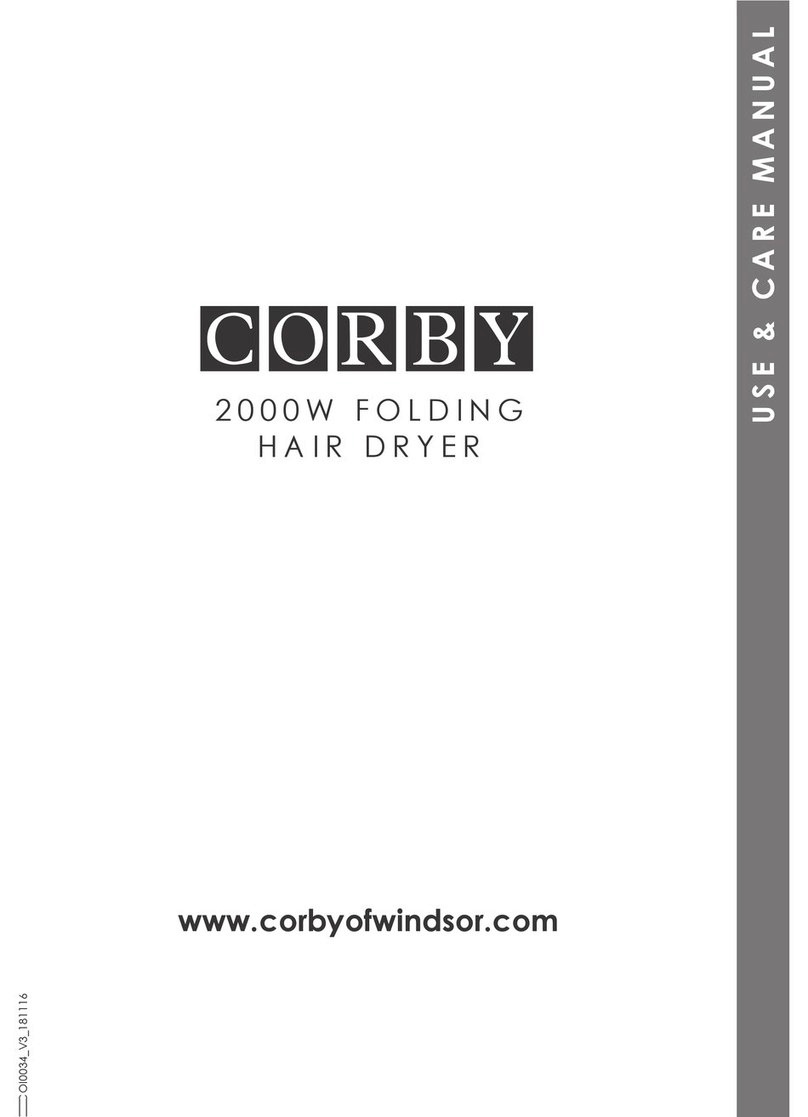 Corby CH-605 Use & care manual