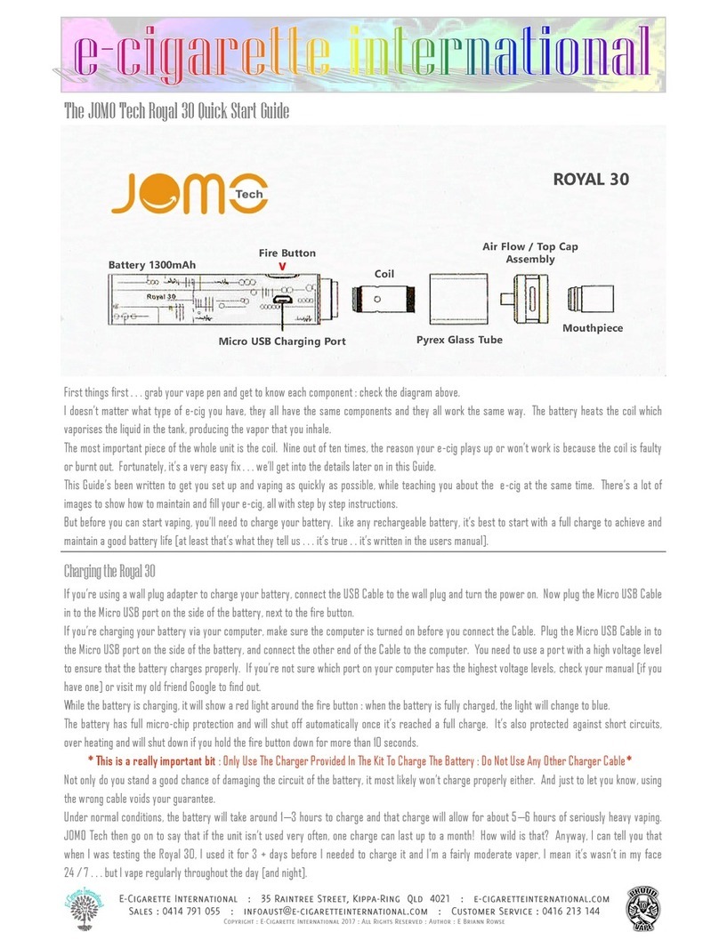 JOMO Tech Royal 30 quick start guide