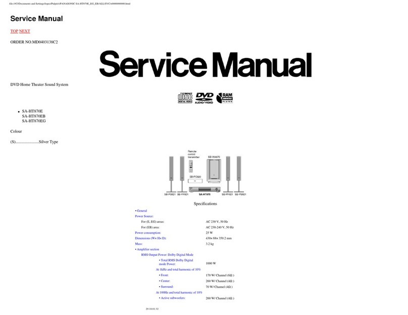 Panasonic SC-HT870 Service manual