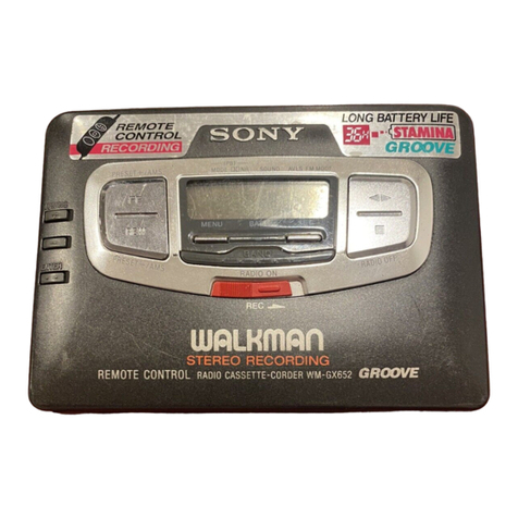 Sony Walkman WM-GX652 User manual