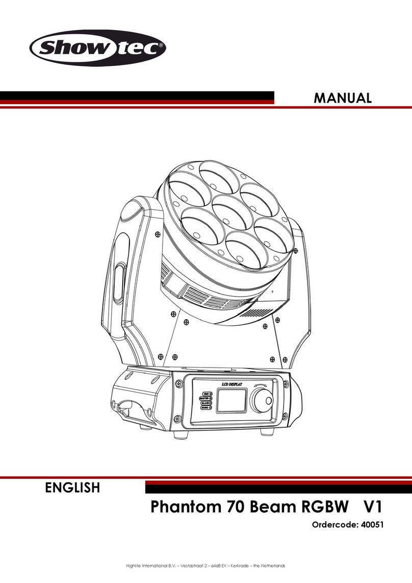 Show Tec Phantom 70 Beam RGBW V1 User manual