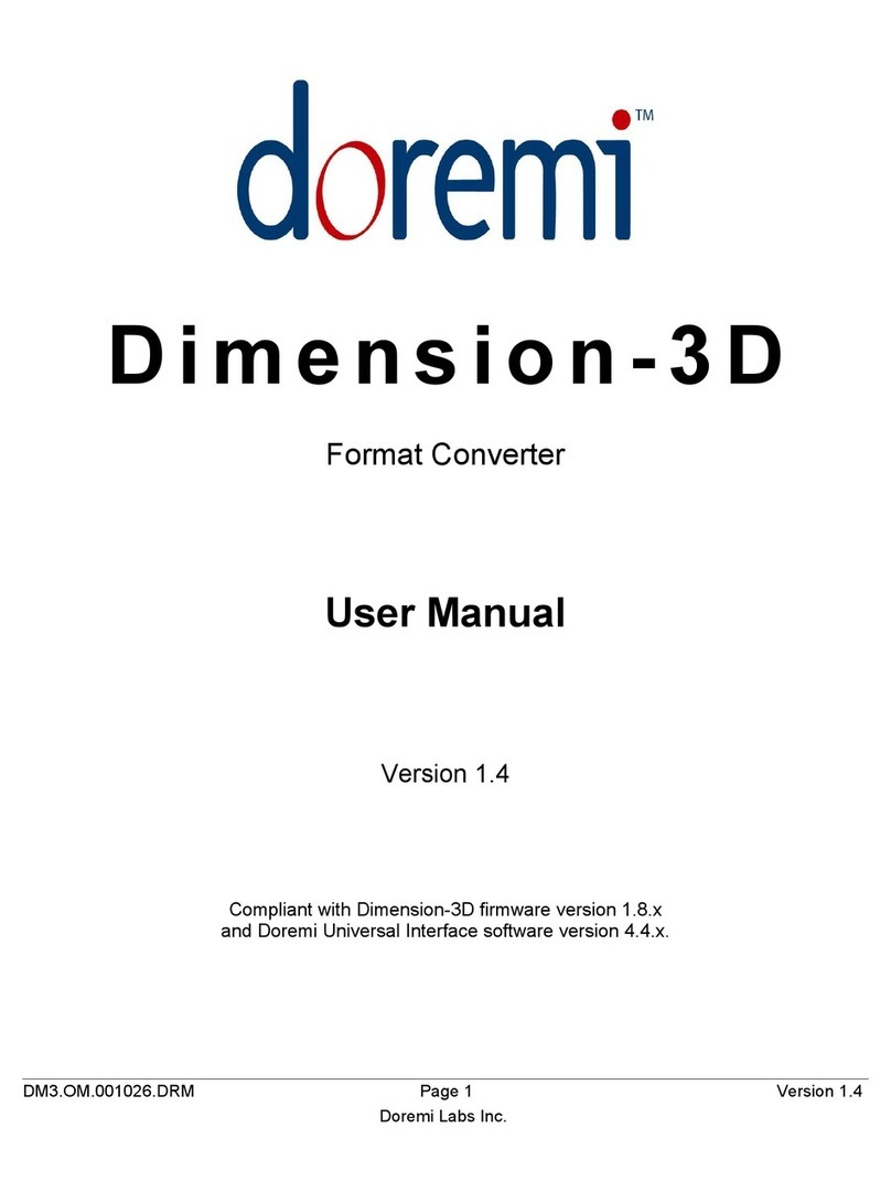 Doremi Dimension-3D user manual