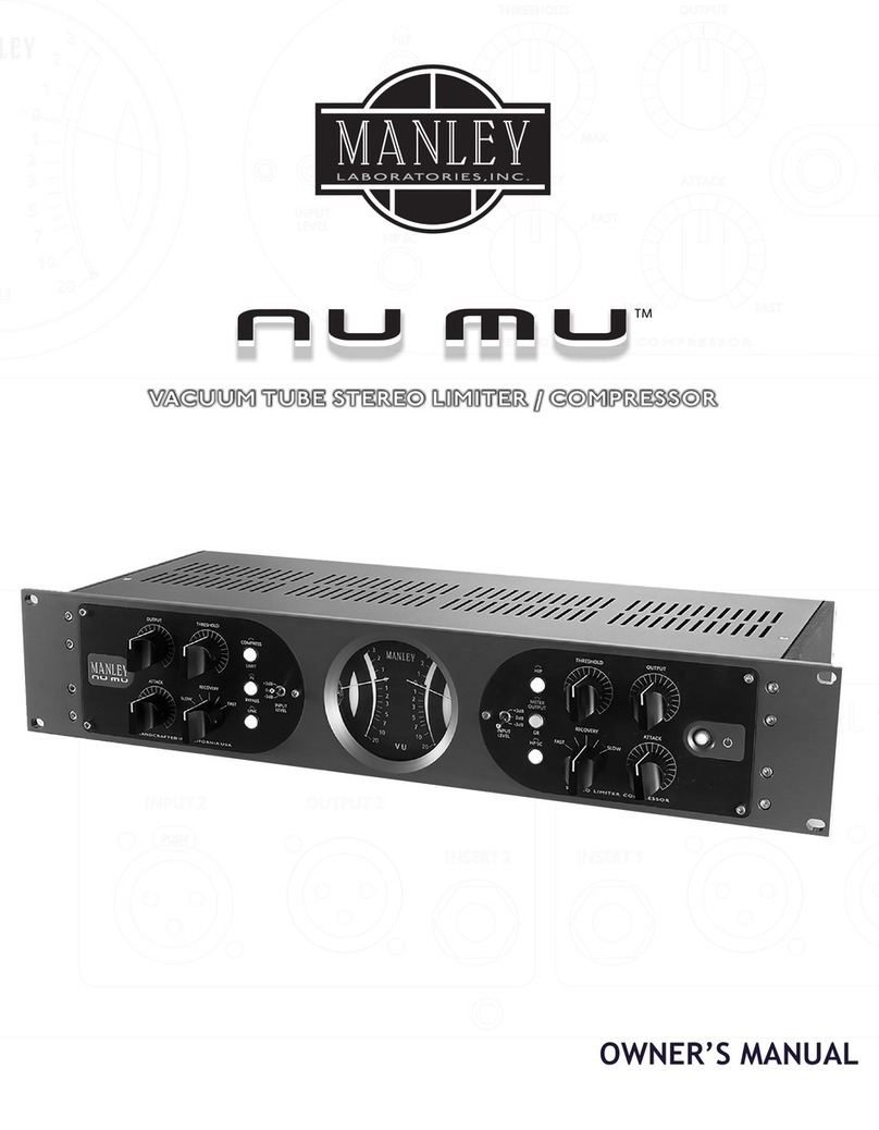 Manley NU MU owner's manual