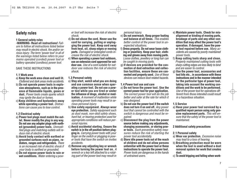 Hilti TKI2500 User manual