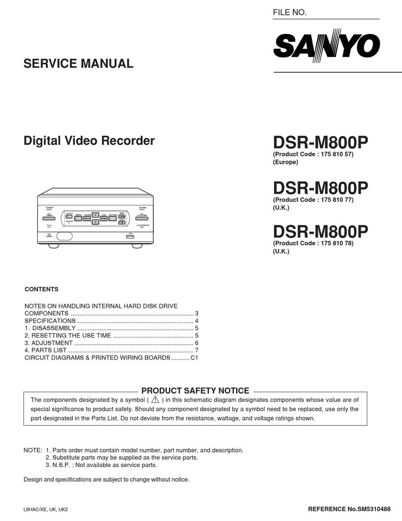 Sanyo DSR-M800P Service manual