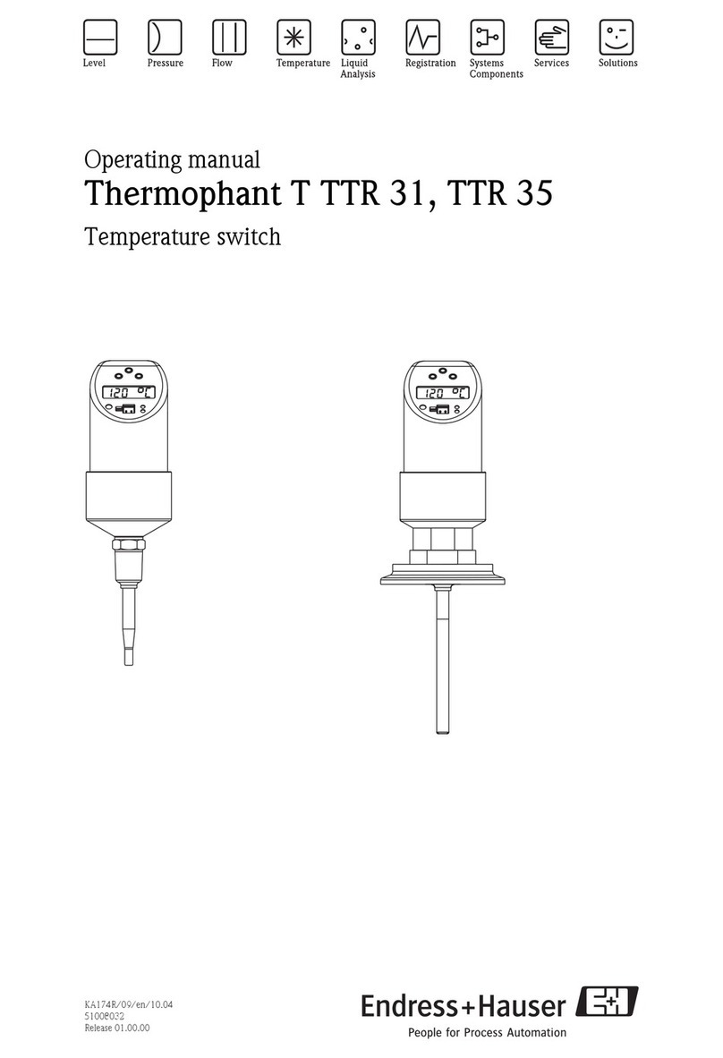 Endress+Hauser Thermophant T TTR 31 User manual Endress+Hauser Thermophant T TTR 31 User manual
