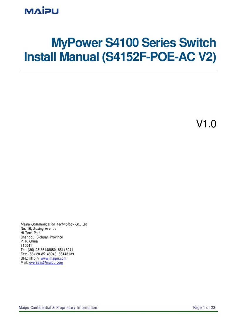 Maipu MyPower S4100 Series Install manual