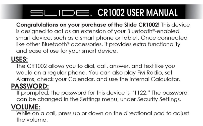 SLIDE CR1002 user manual