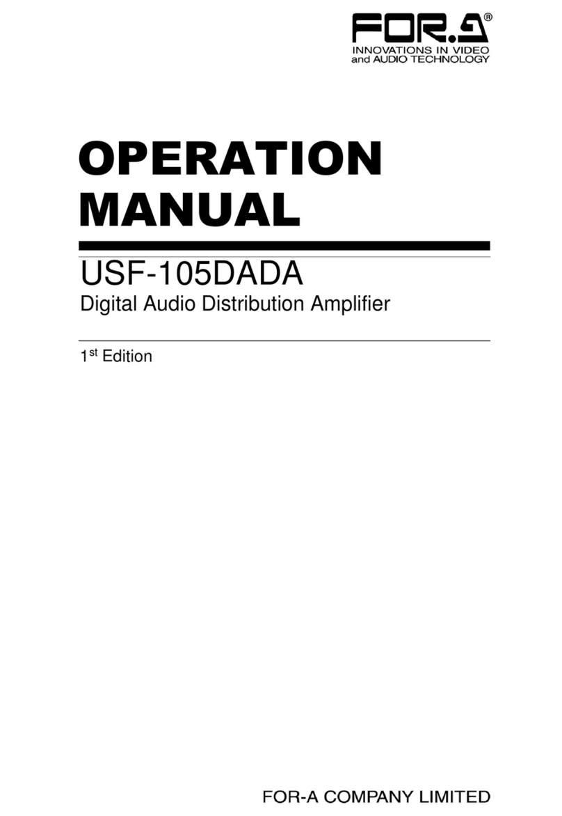 FOR-A USF-105DADA User manual