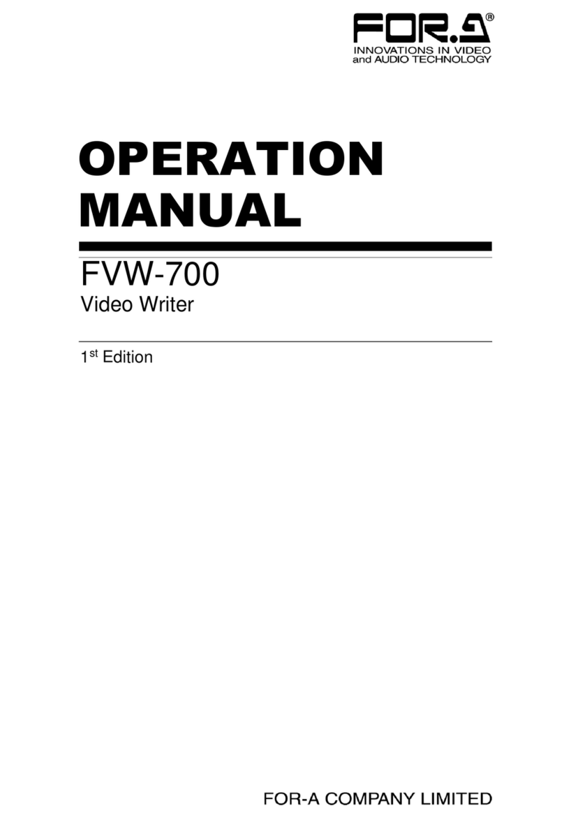 FOR-A FVW-700 Operation manual