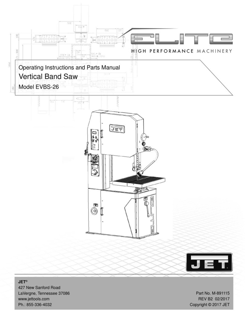 Elite EVBS-26 Operating instructions and parts manual