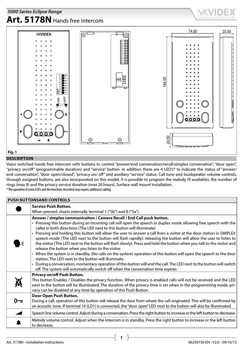 Videx 5178N User manual Videx 5178N User manual